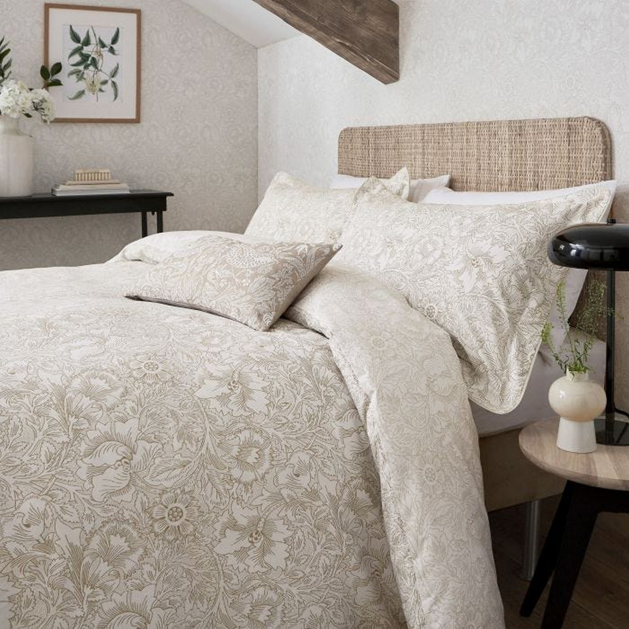 Pure Poppy Bedding And Pillowcase By Morris Co In Ecru Beige